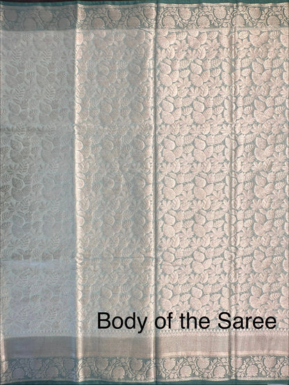 Sage Green Vartika Tissue Saree