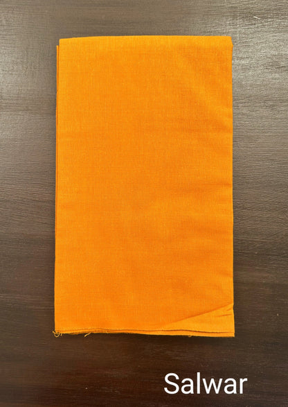 Mustard Checkered Handloom Cotton Suit