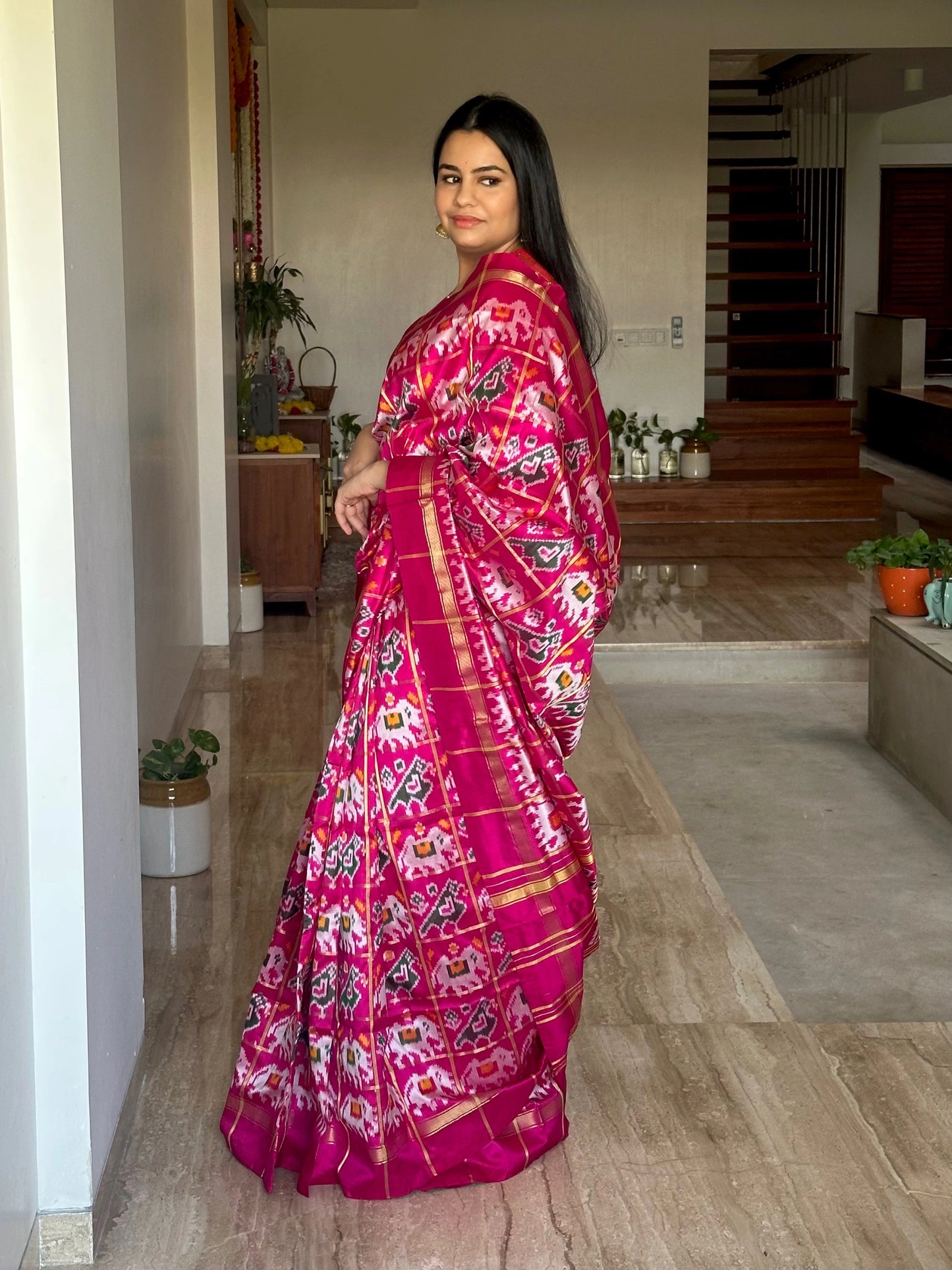 Rani Patola Pure Silk Saree