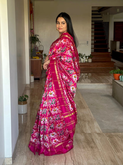 Rani Patola Pure Silk Saree