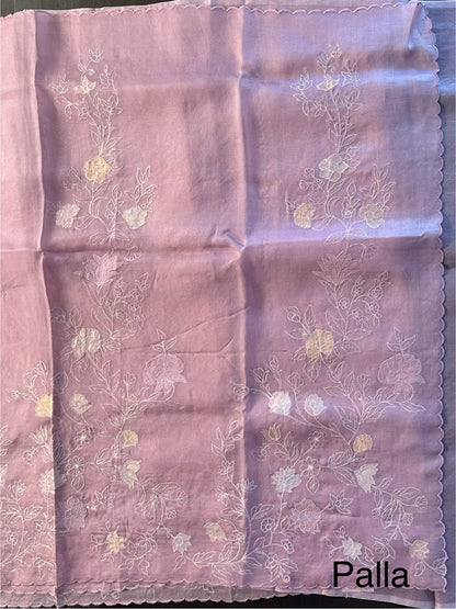 Applique Organza Saree