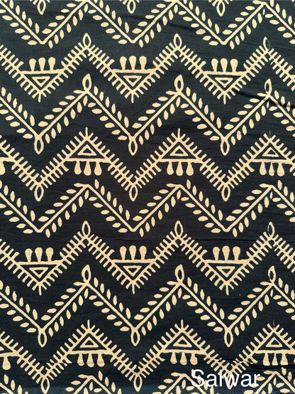 Magenta Block Printed Pure Cotton Suit