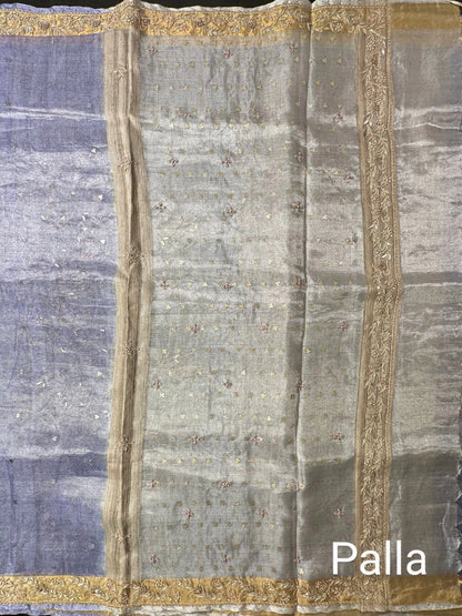 Pure Tissue Saree With Work