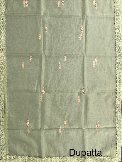 Pista Green Pittan Work Cotton 3-Piece Suit