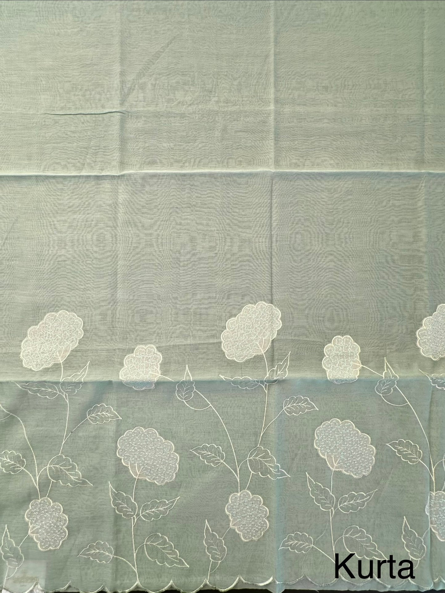 Pista Green Cotton Chanderi 3-Piece Unstitched Suit