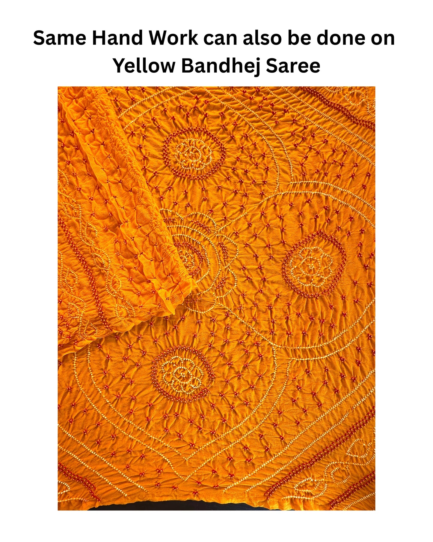 Bandhej Work Chinon Saree