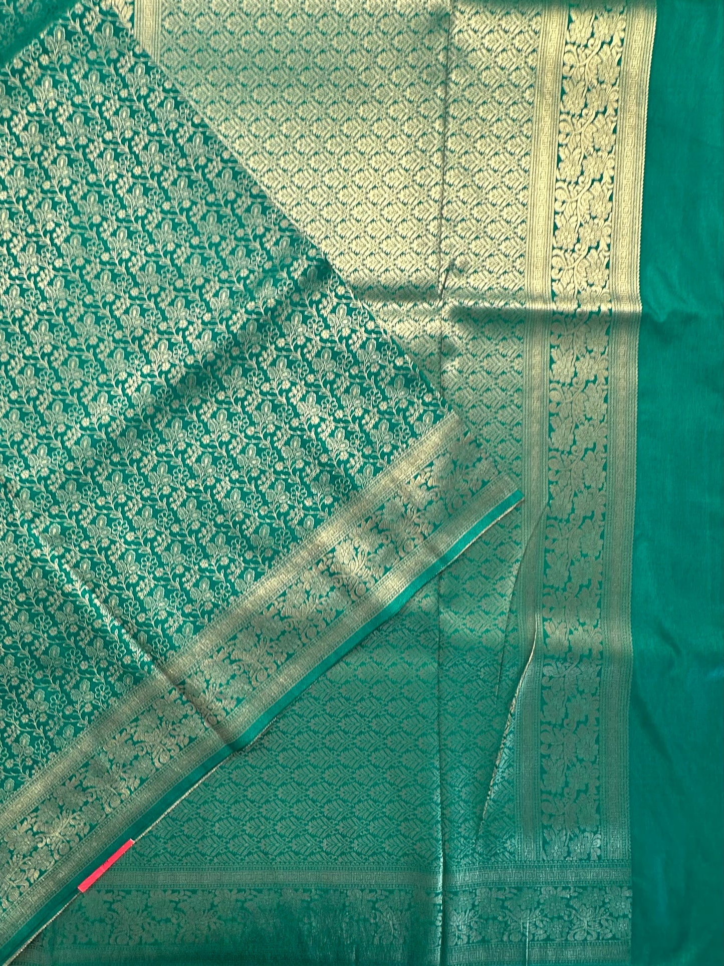 Green Jamawar Art Silk Saree