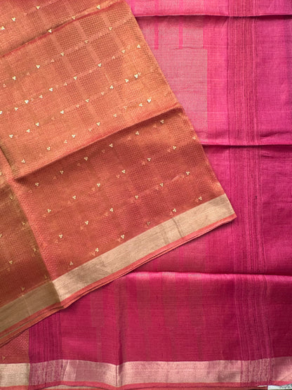 Rani Emboss Pure Tissue Silk Saree