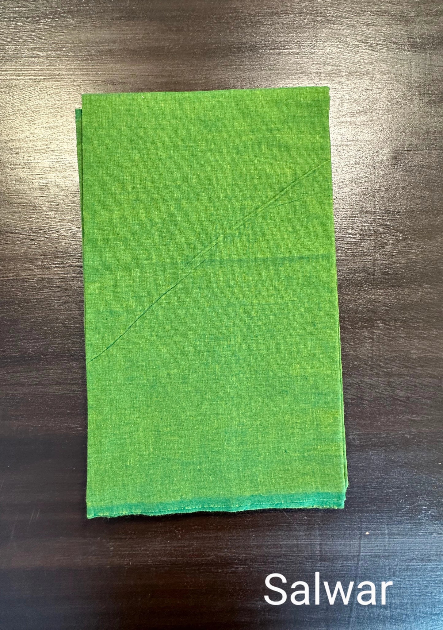 Mehndi Green Checkered Handloom Cotton  Suit