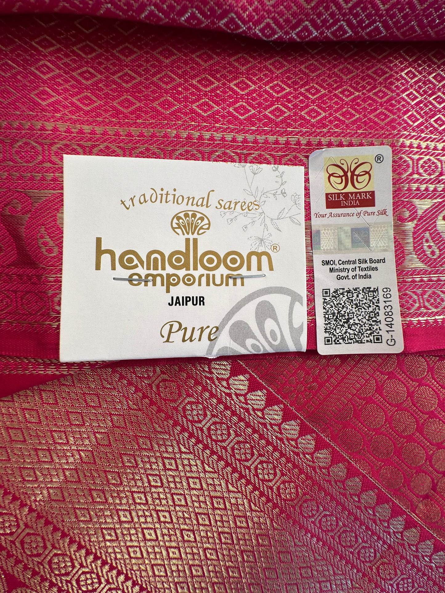 Rani  Handloom Kanjivaram Jamawar Pure Silk Saree
