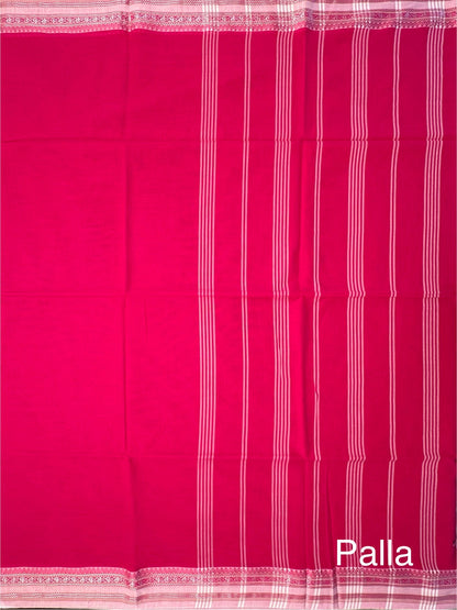 Rani Piku Bengal Cotton Saree