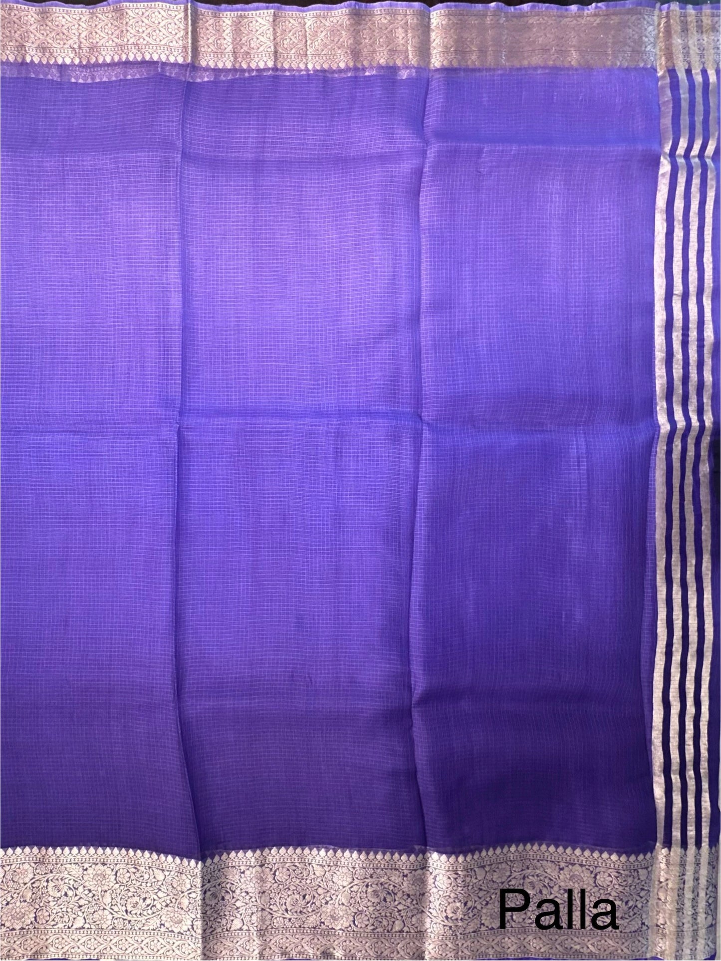Shaded Violet Pure Kota Doria Silk Saree
