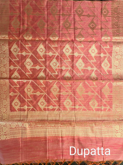 Sea Green Jacquard Handloom Suit