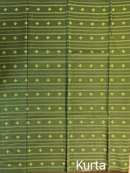 Bottle Green Handloom South Cotton Suit