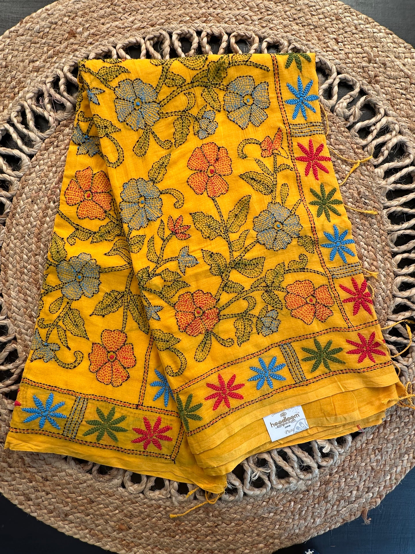 Kaantha Embroidery Cotton Saree
