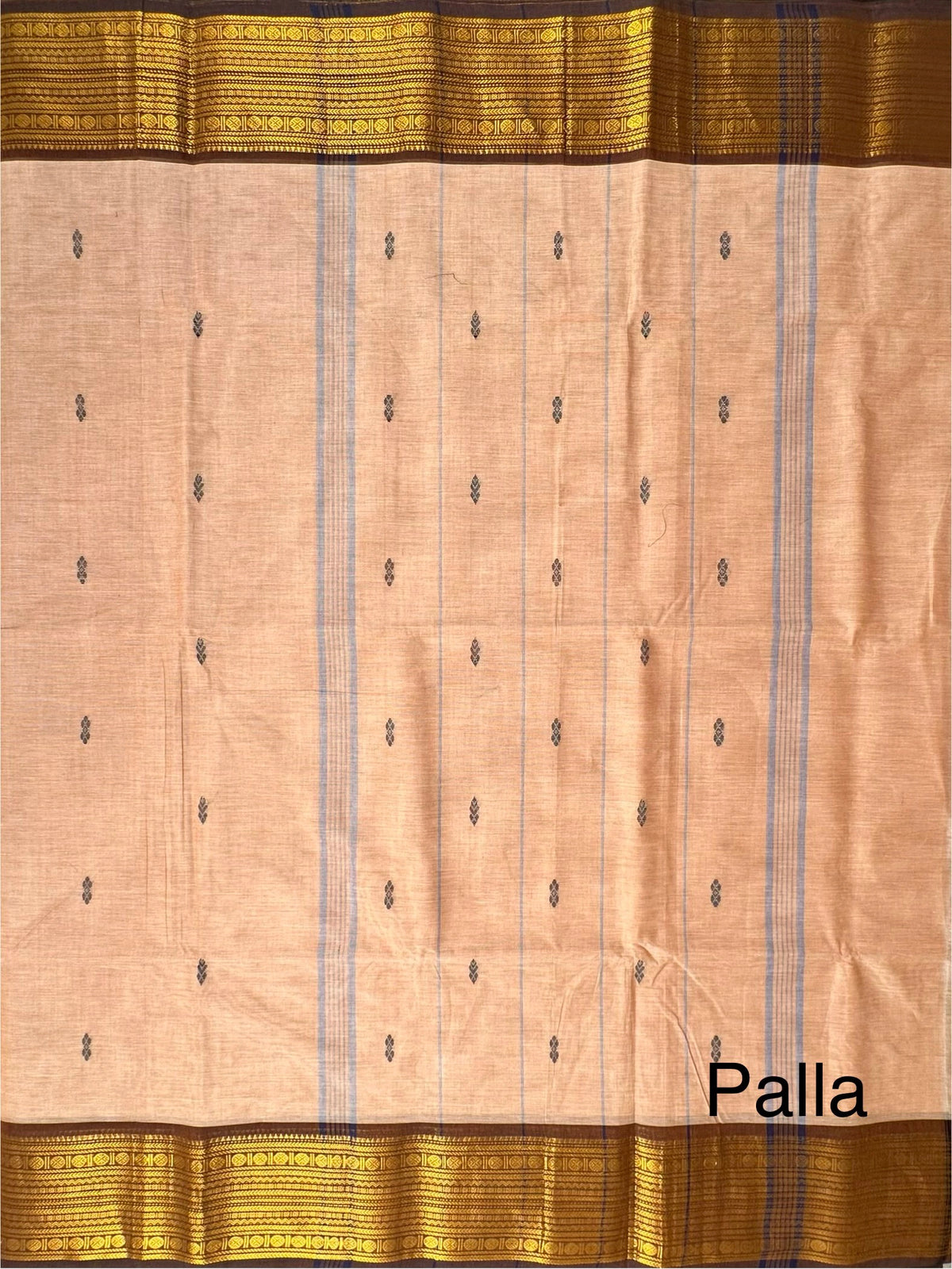 Beige-Brown Narayanpet Cotton Saree
