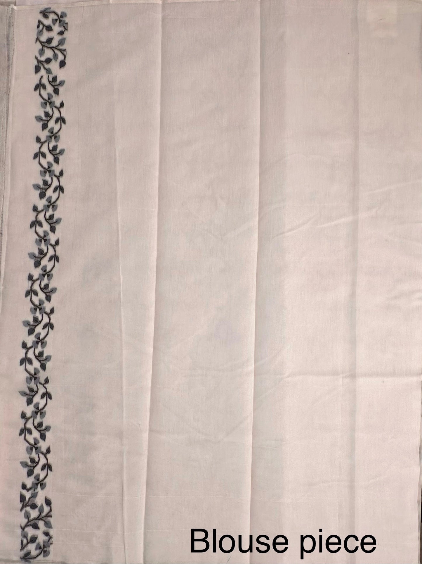 Off White-Black Jamdani Fancy Cotton Saree