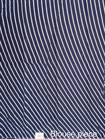 Navy Blue Warli Print Pure Cotton Saree
