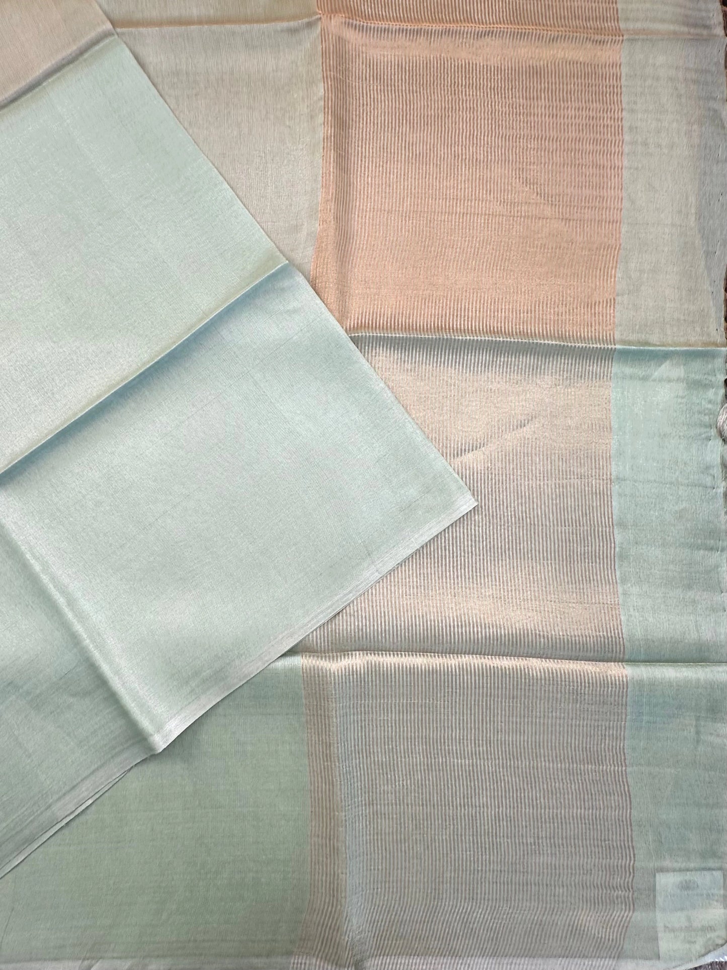 Pista Green Pure Tissue Silk Saree