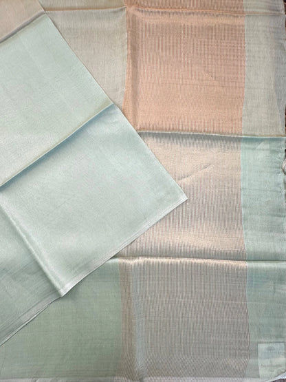 Pista Green Pure Tissue Silk Saree