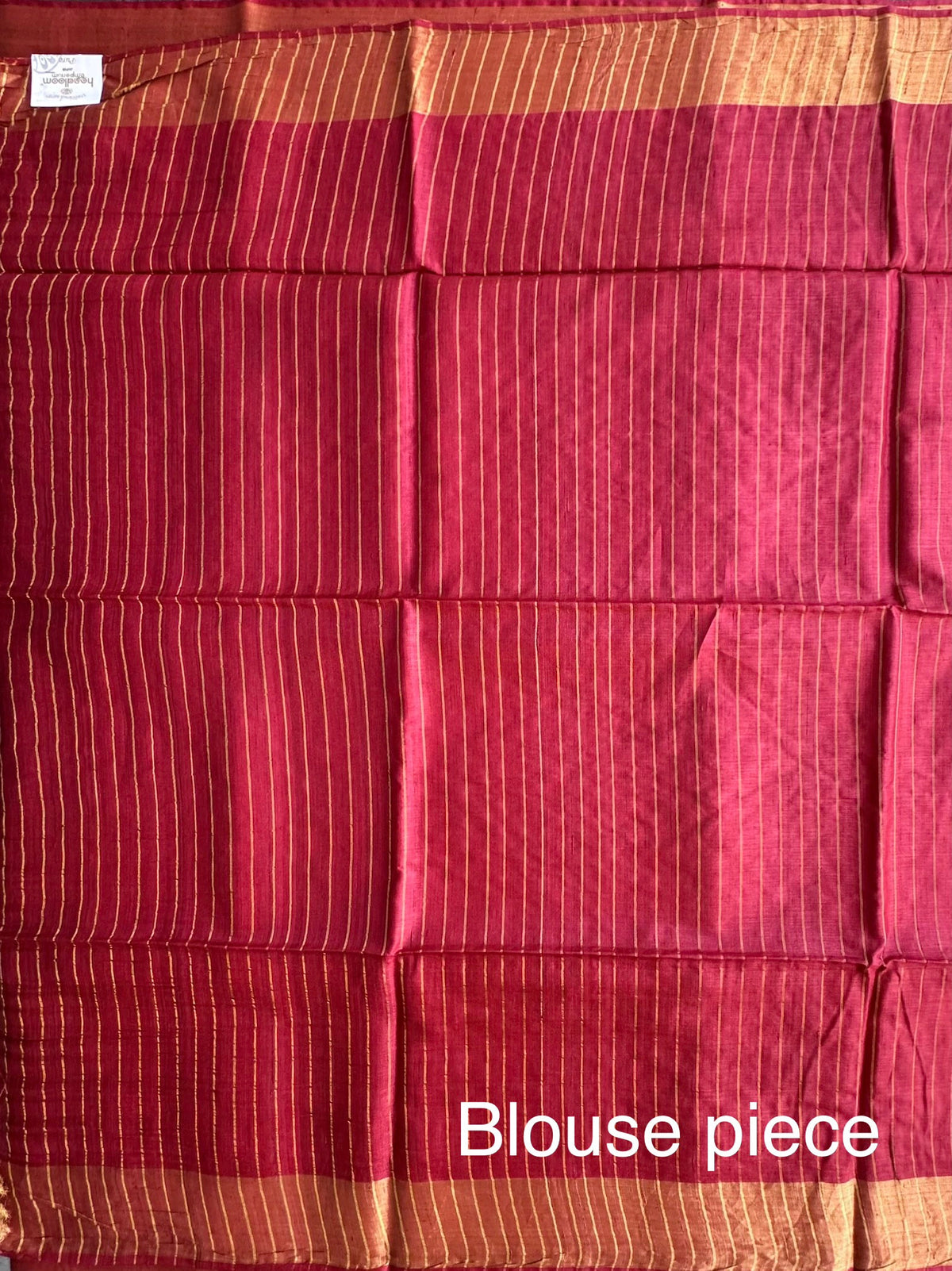 Red Pure Tussar Silk Saree
