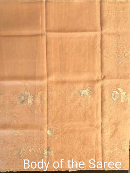 Applique Organza Saree