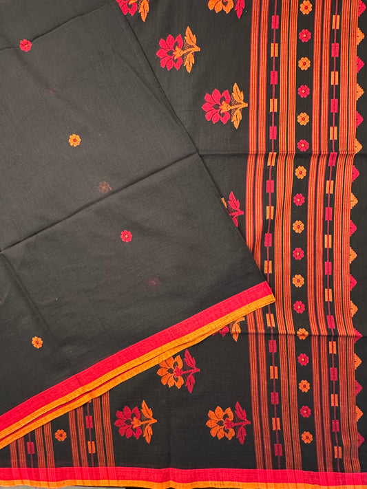 Black Bengal Pure Cotton Saree