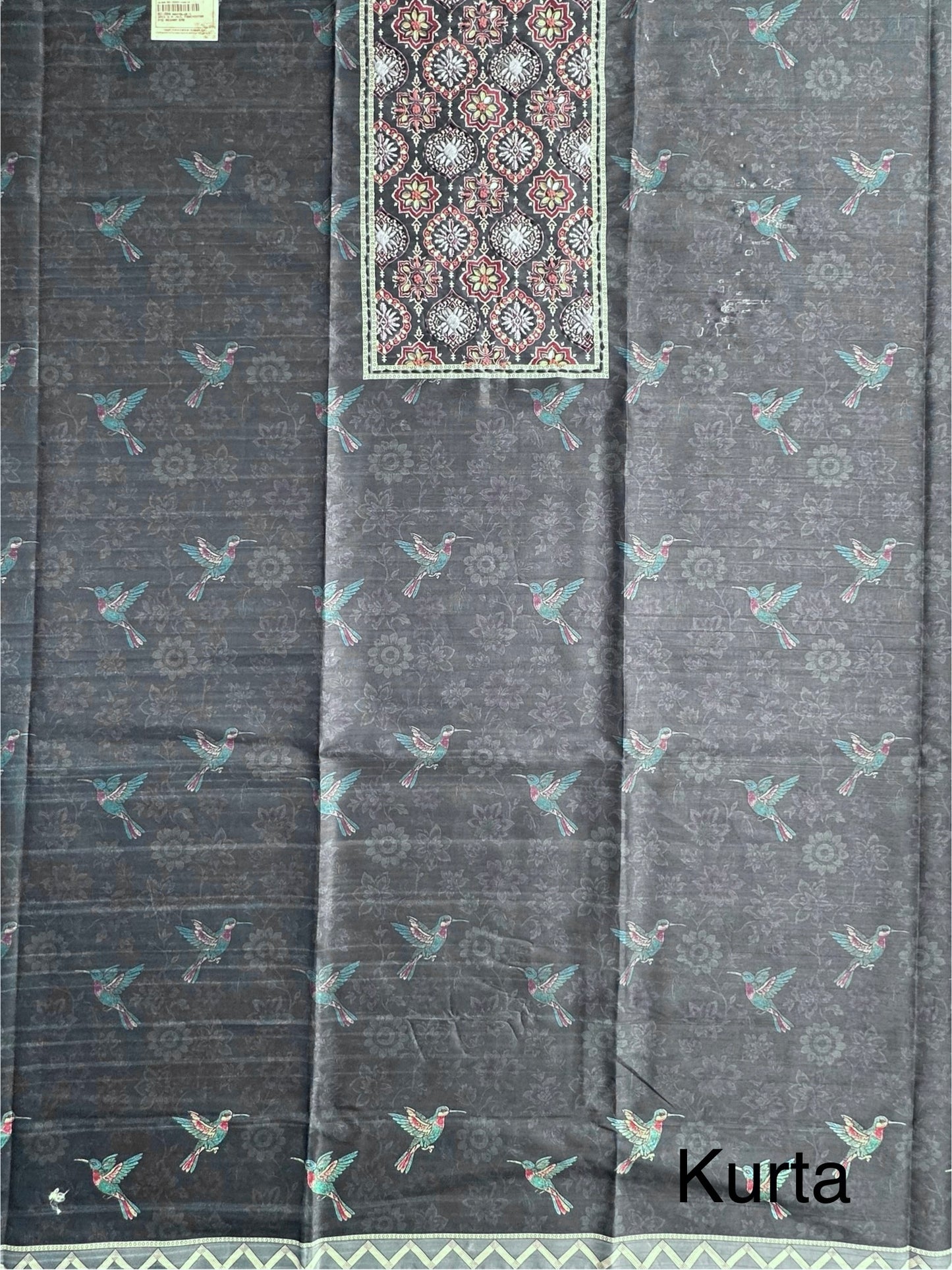 Navy Blue Fancy Cotton 3-Piece Suit