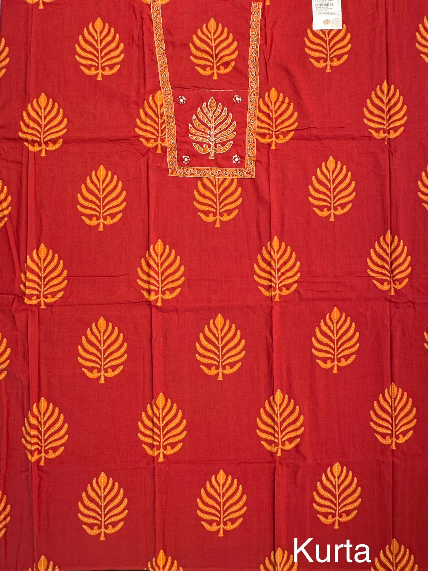 Rust Printed Rati Pure Cotton Suit