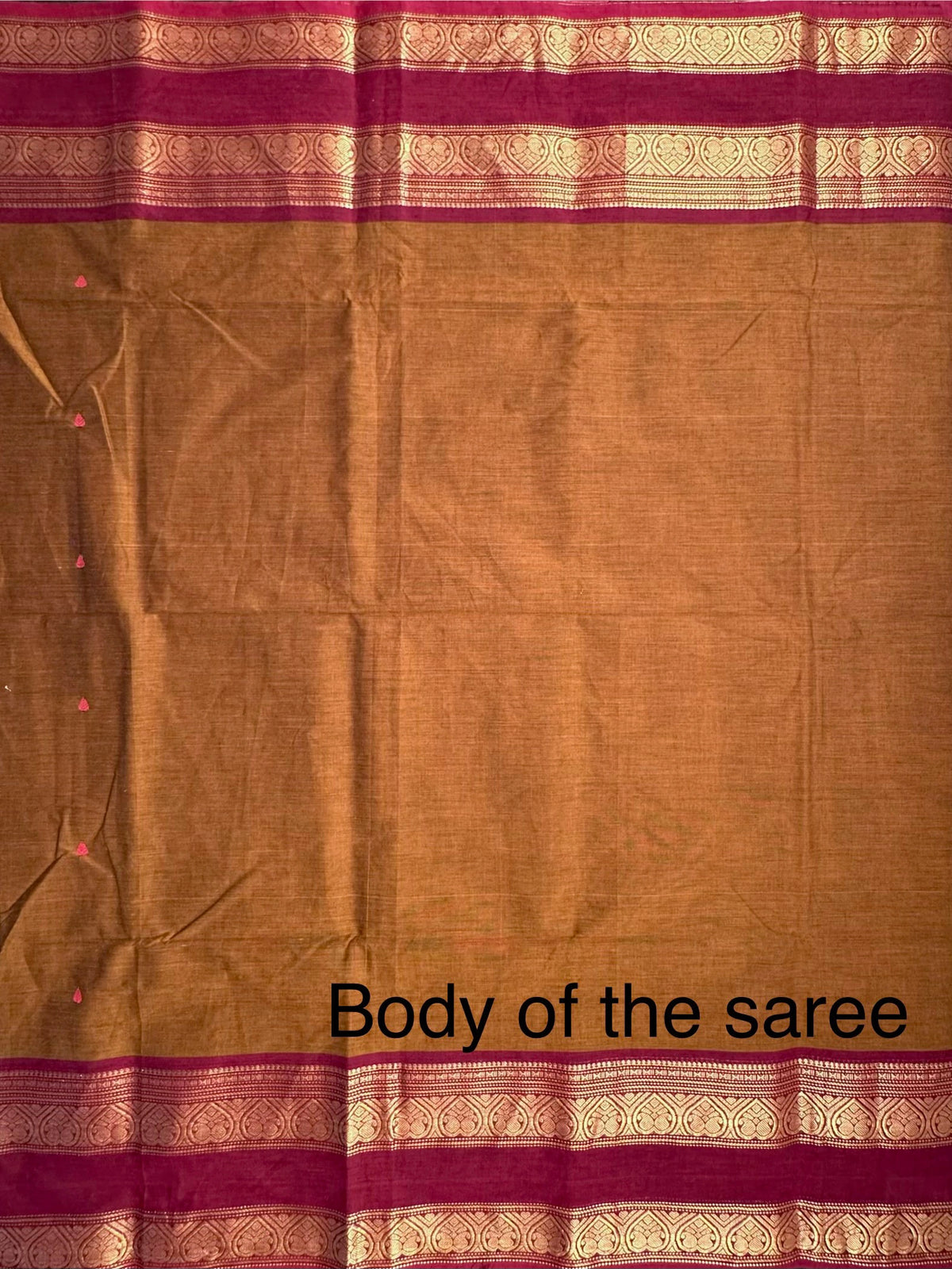 Brown-Maroon Narayanpet Cotton Saree