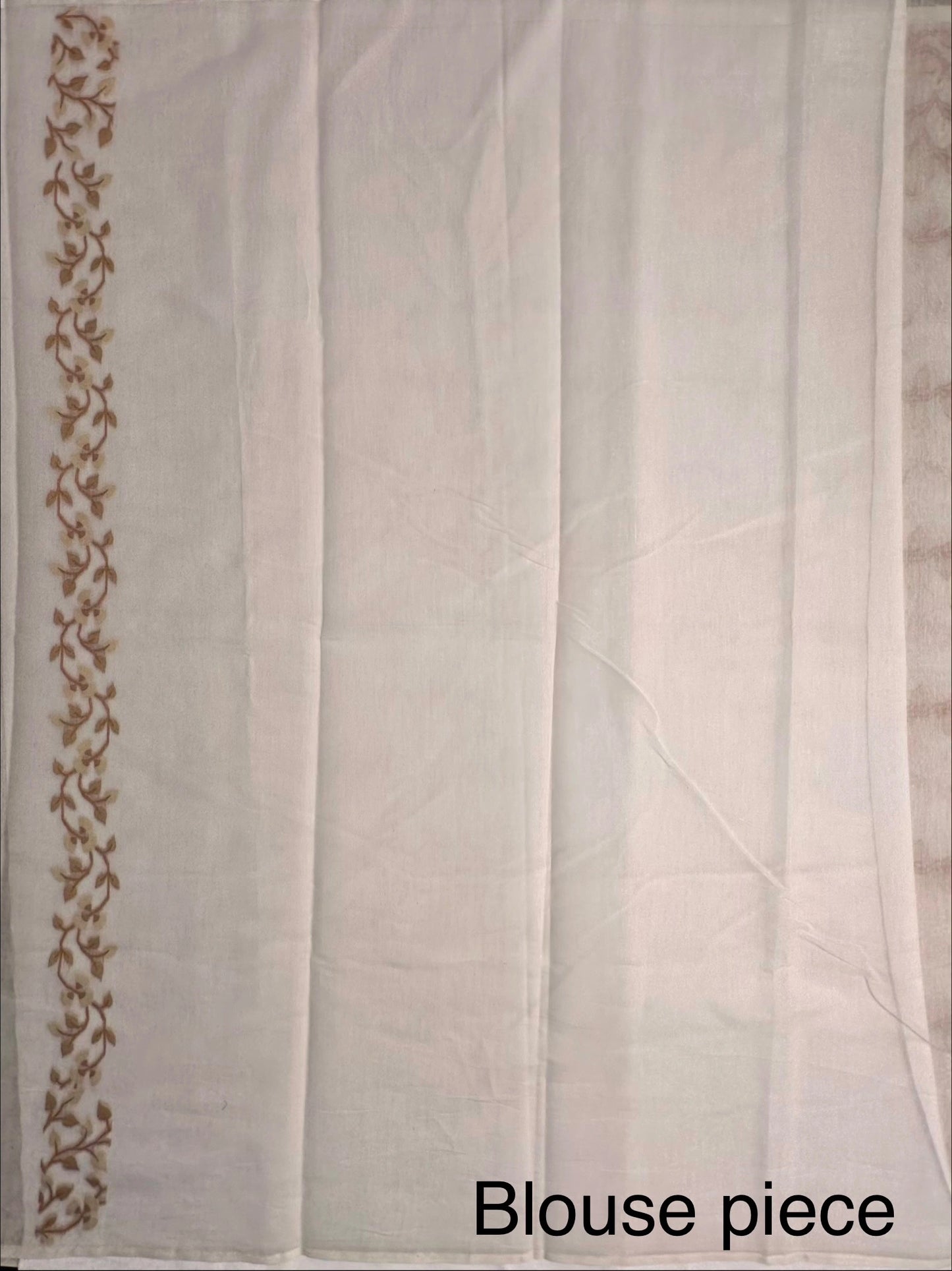 Off White-Mustard Jamdani Fancy Cotton Saree