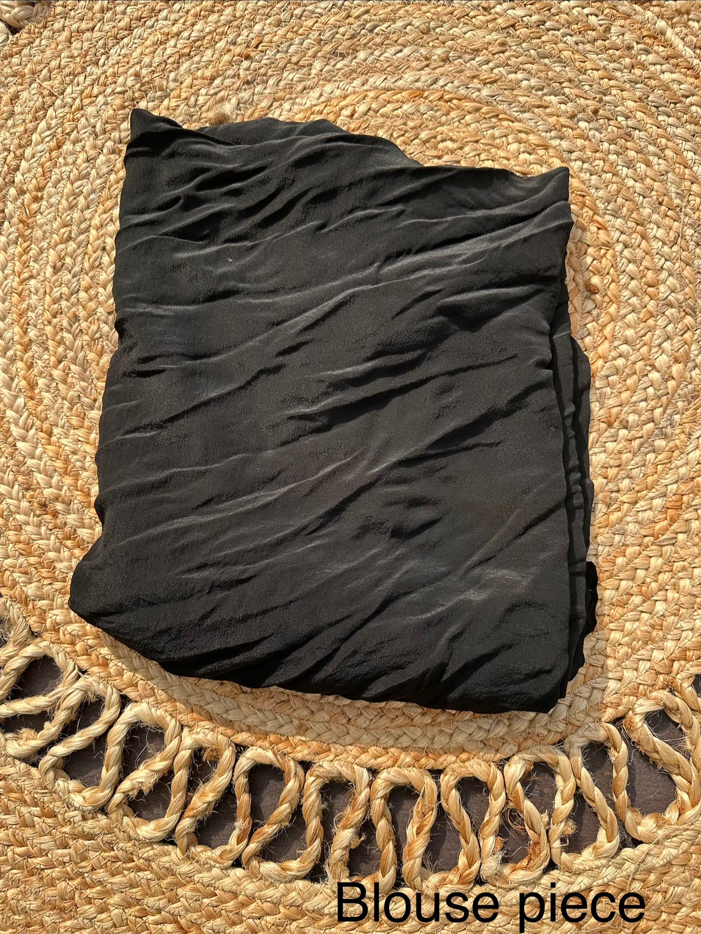 Black Leheriya Pure Georgette Saree