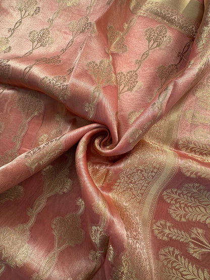 Pink Tissue Silk Saree