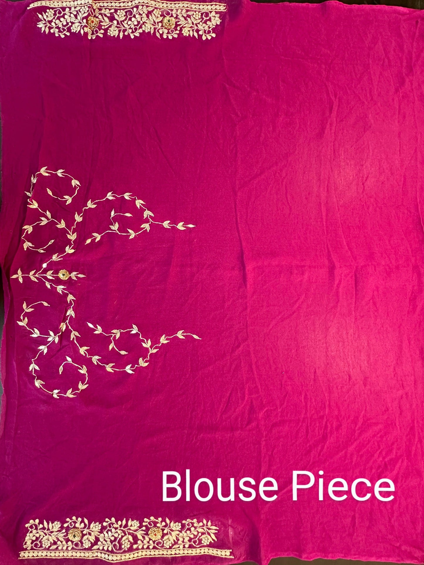Bandhej Work Chinon Saree