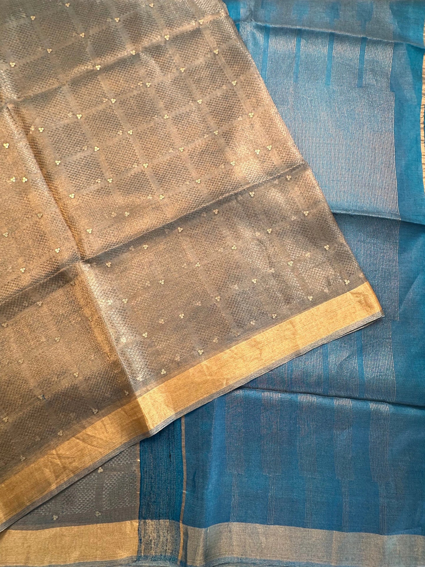 Emboss Tissue Silk Saree