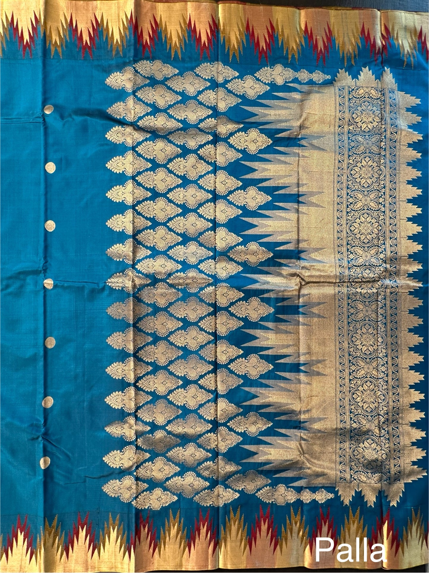 Madurai Temple Buta Pure Silk Saree