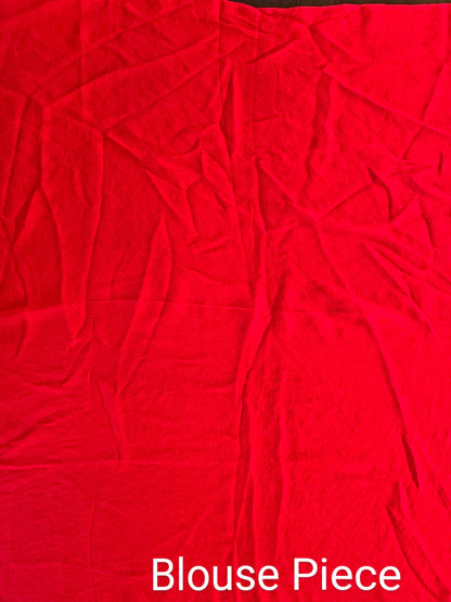 Bandhej Work Chinon Saree