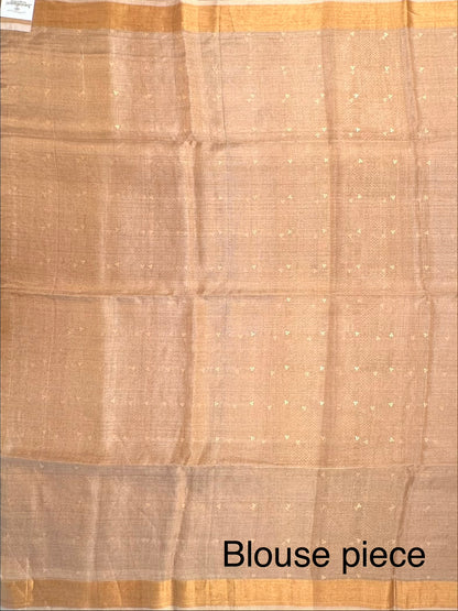 Gold Emboss Tissue Silk Saree