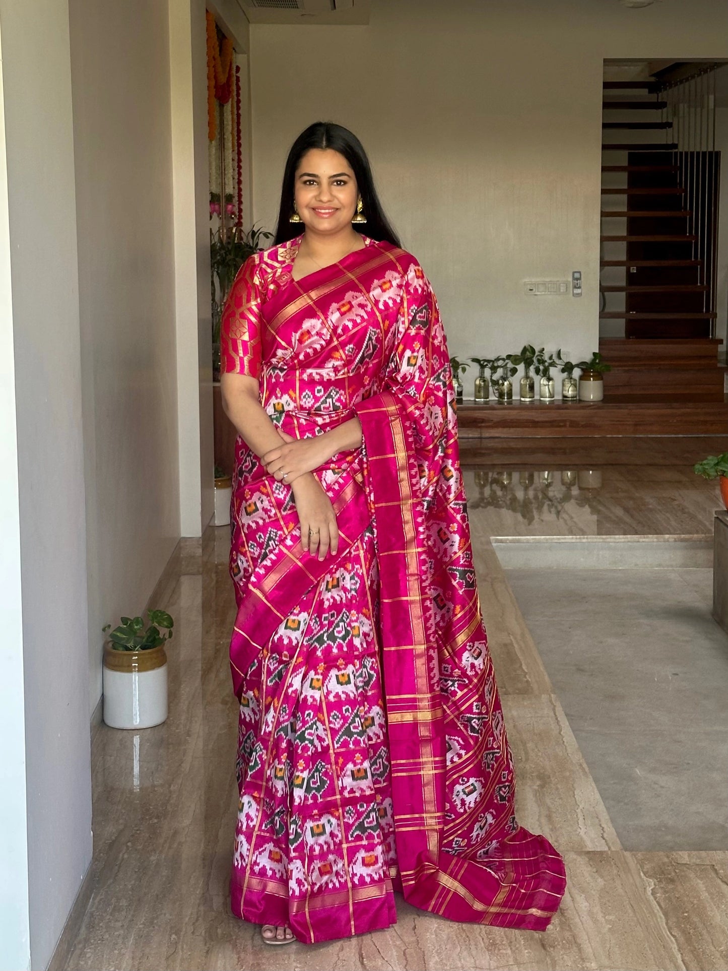 Rani Patola Pure Silk Saree