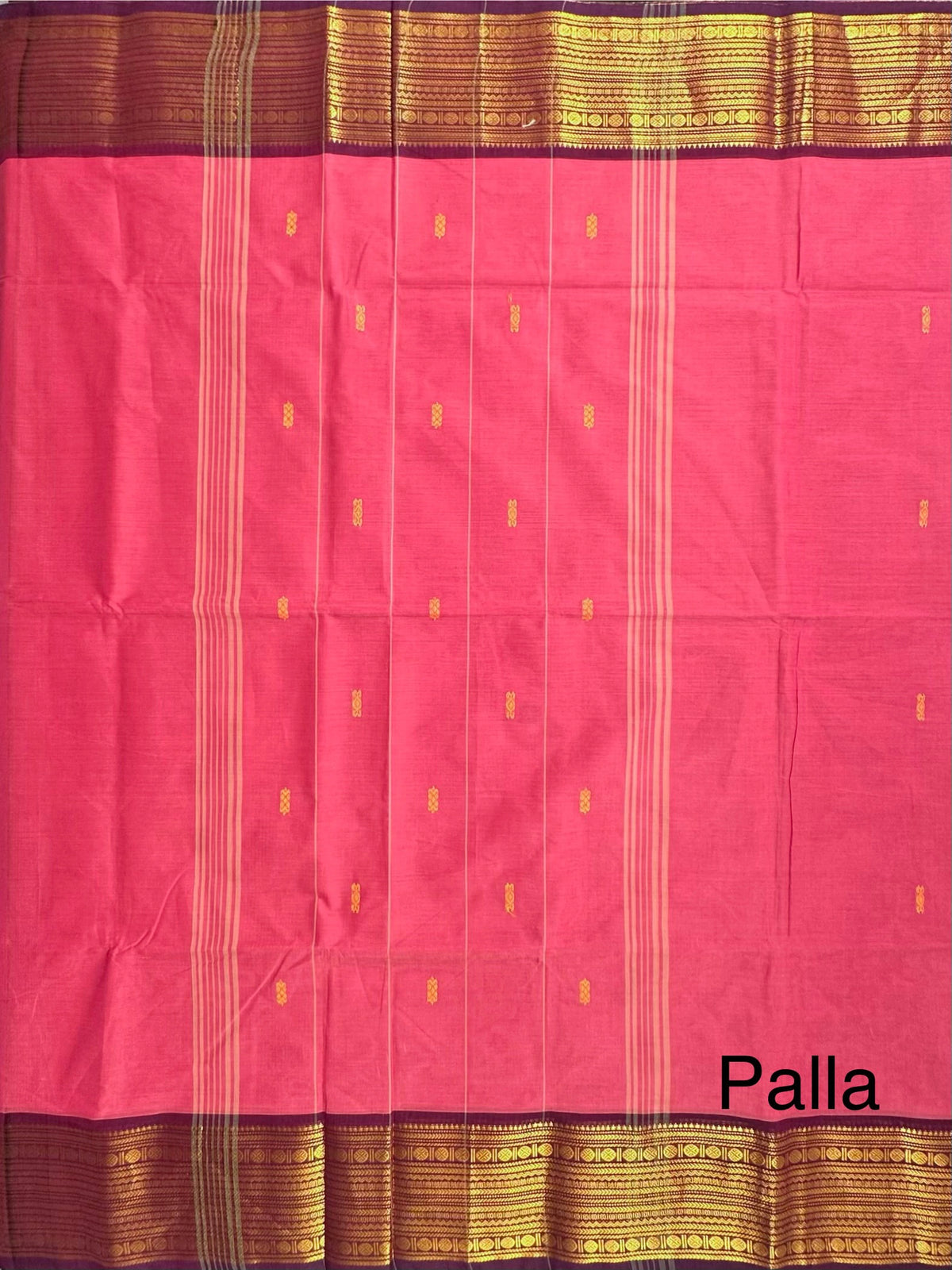 Dusky Pink-Purple Narayanpet Cotton Saree