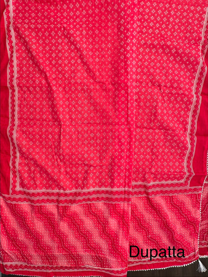 Gazari Jaipuri Necktie Cotton 3-Piece Suit