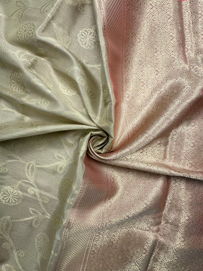 Cream-Pink Seerat Tissue Saree