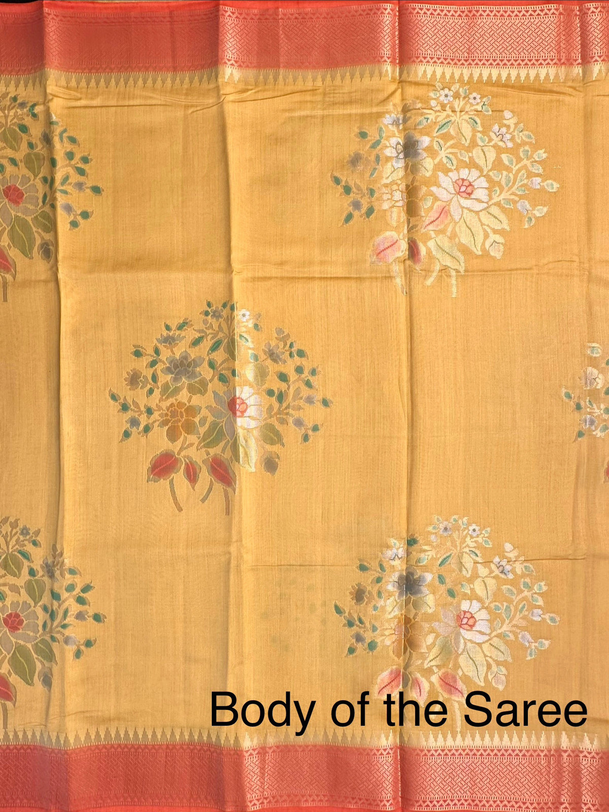 Yellow Vishakha Pure Silk Saree