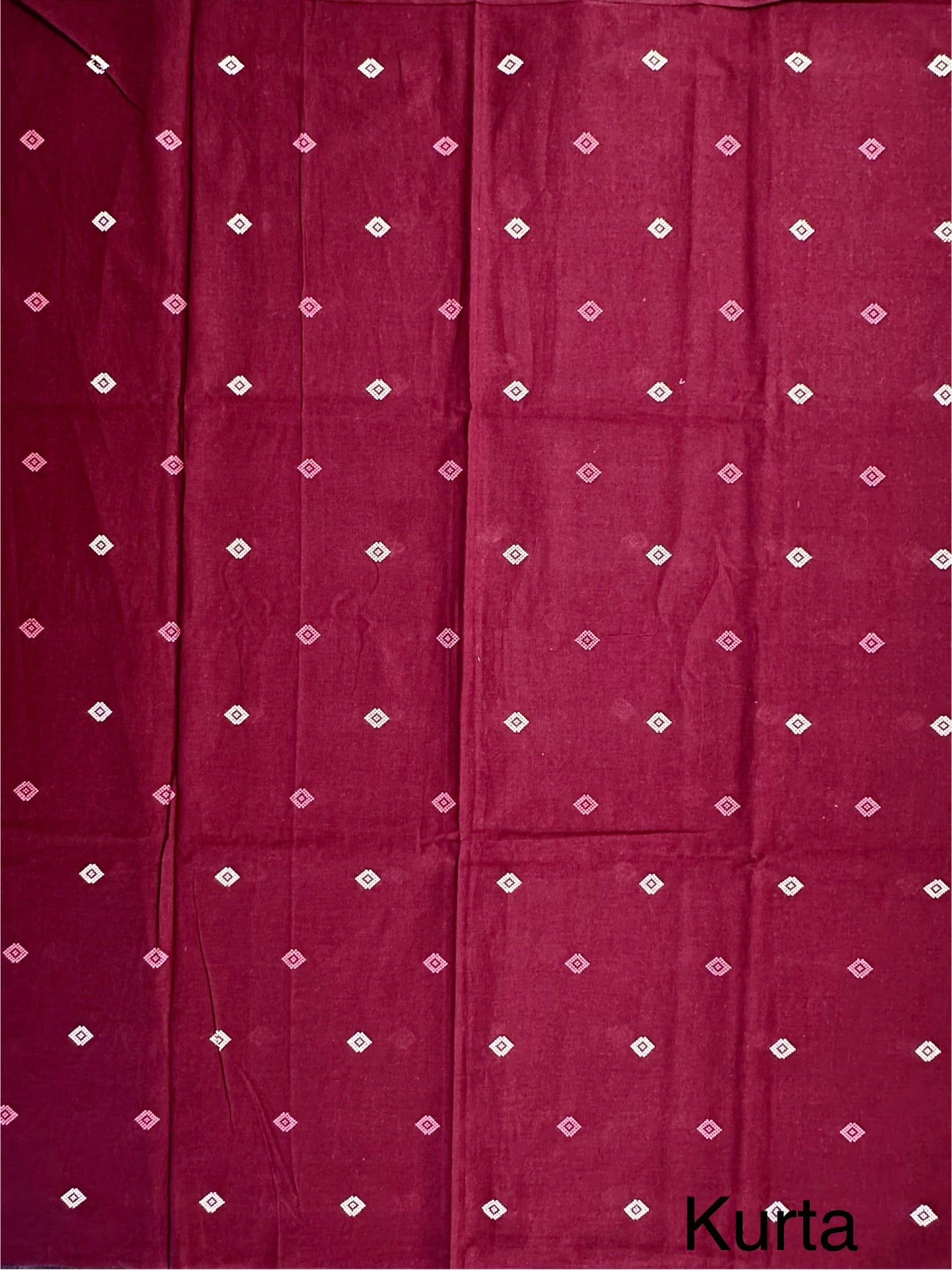 Maroon-Beige South Cotton 3-Piece Suit
