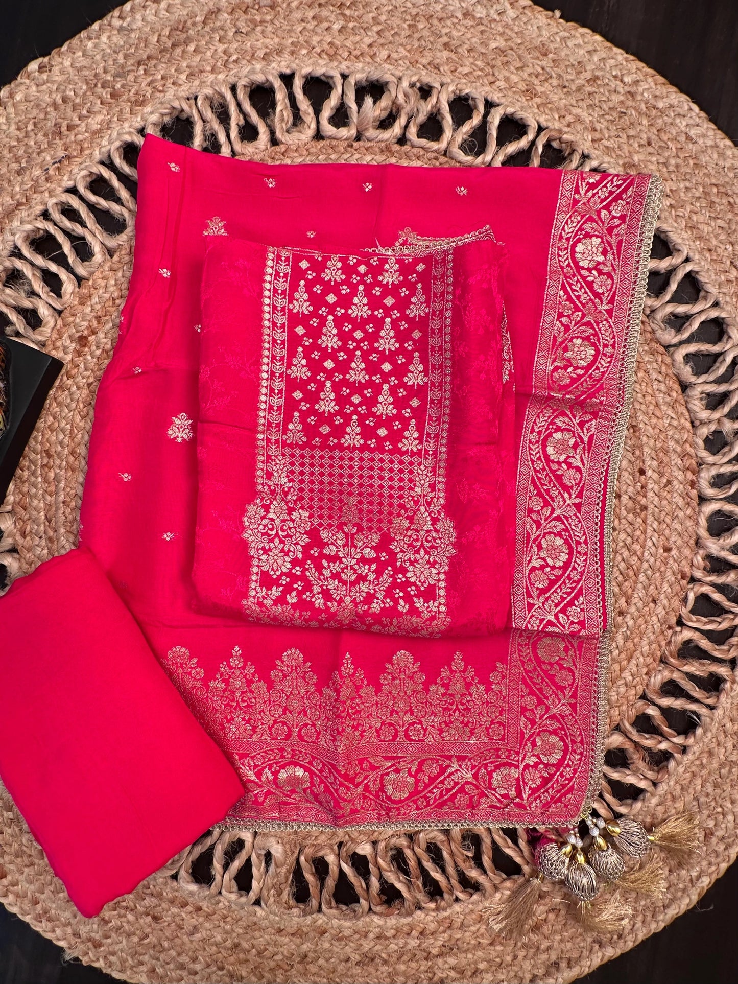 Rani Artificial Crepe Unstitched 3-Piece Suit