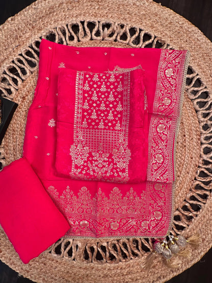 Rani Artificial Crepe Unstitched 3-Piece Suit