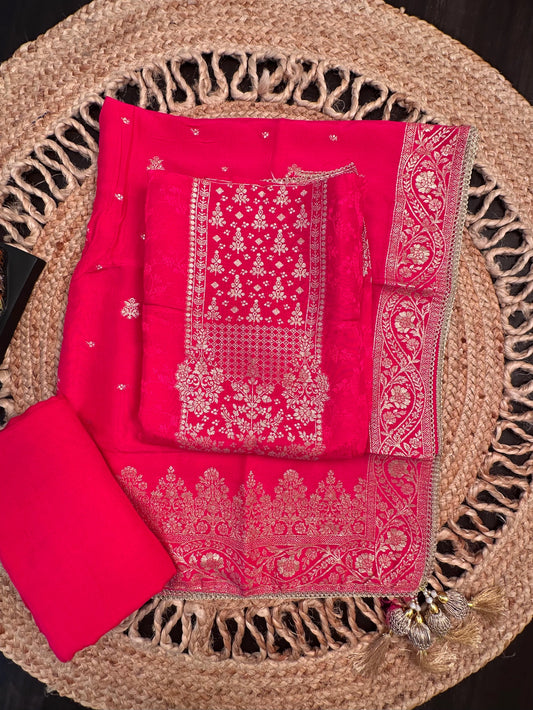 Rani Artificial Crepe Unstitched 3-Piece Suit