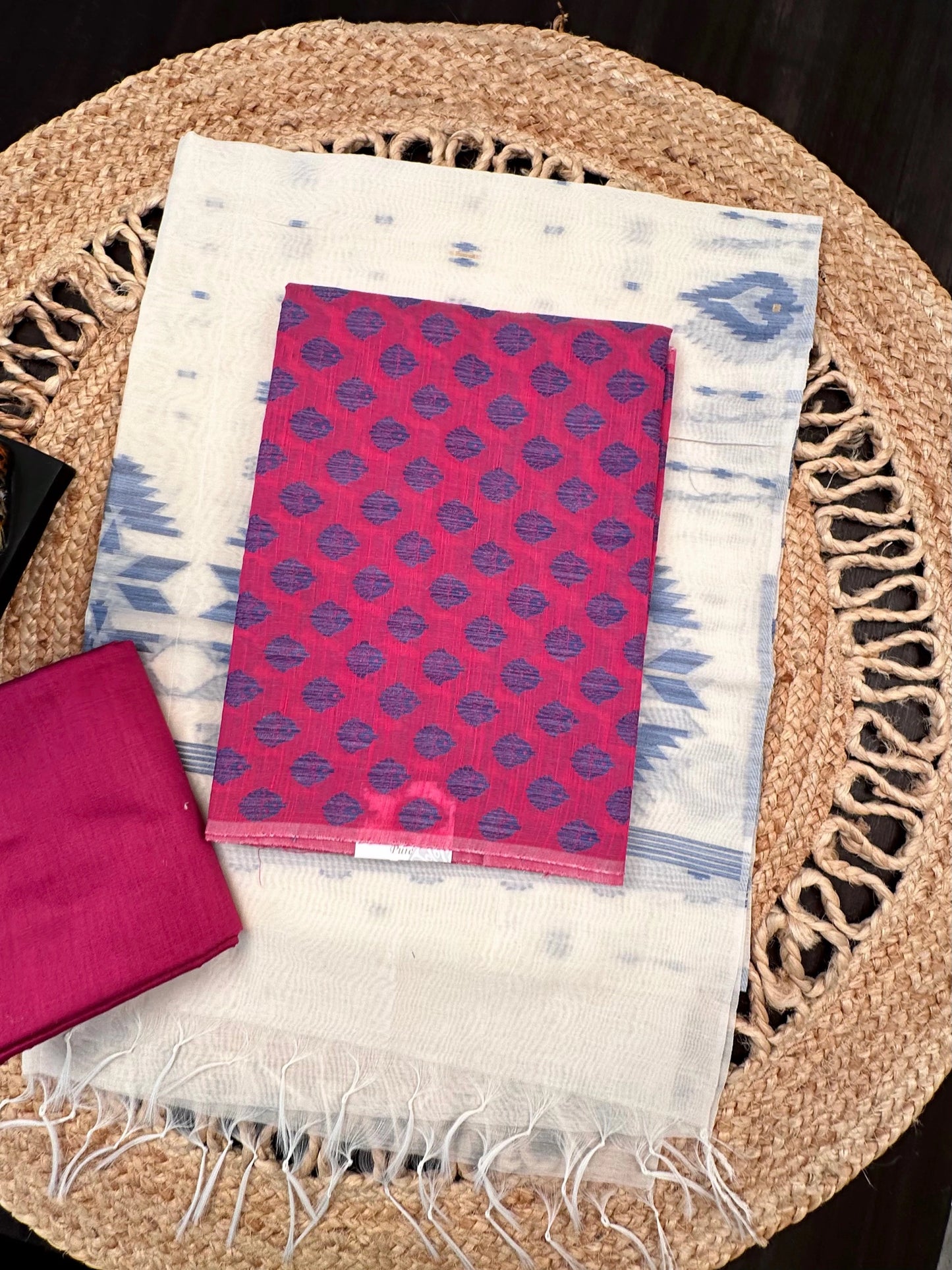 Rani Jacquard 3-piece Unstitched Cotton Suit
