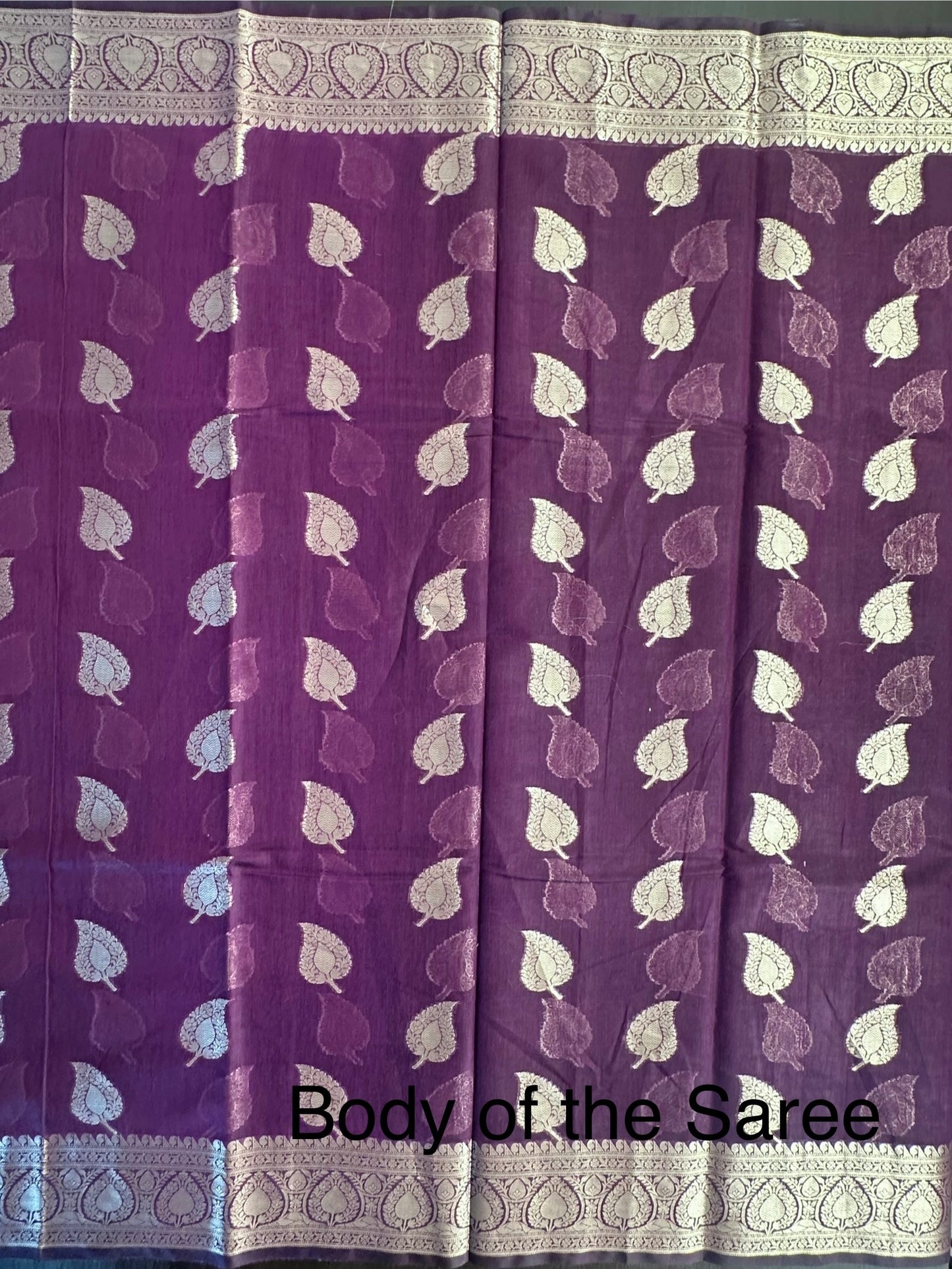 Wine Chanderi Cotton Saree