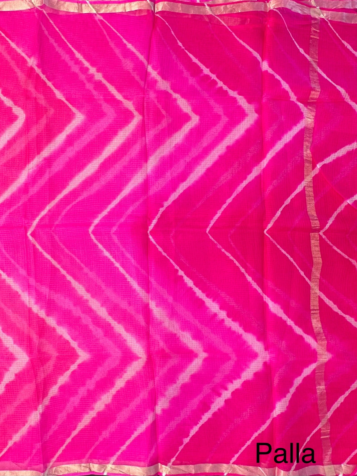 Rani Leheriya Kota Doria Pure Silk Saree
